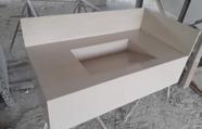 Bancada cuba esculpida porcelanato 80x45