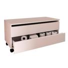 Bancada de Banheiro BN3603 2 Gavetas c/ Rodízio cor Branco - Tecno Mobili