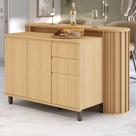 Bancada de Cozinha Com Balcão 100 MDF 144cm Aura Luciane Móveis