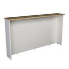 Bancada De Cozinha Herval Viana, Branco Ártico e Carvalho Nature, 200 cm
