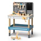 Bancada de trabalho de ferramentas ROBUD Wooden para crianças pequenas com conjunto de ferramentas de brinquedo