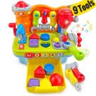 Bancada de trabalho SunnyPal Toys para meninos de 1 a 2 anos com música e luz
