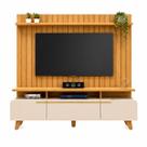Bancada de Tv Toledo até 70 Polegadas Com Painel Ripado EdeCasaMoveis Bancada de Tv Toledo até 70 Polegadas Com Painel Ripado EdeCasaMoveis