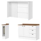 Bancada E Balcao Gourmet 146cm CE817 Americana Branco Nature Henn Bancada E Balcao Gourmet 146cm CE817 Americana Branco Nature Henn