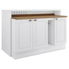 Bancada E Balcao Gourmet 146cm CE818 Americana Branco Nature Henn