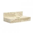 Bancada em Porcelanato para Banheiro 60cm Pró para Cuba de Apoio Bege/Travertino Bancada em Porcelanato para Banheiro 60cm Pró para Cuba de Apoio Bege/Travertino
