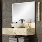 Bancada em Porcelanato para Banheiro 80cm Max para Cuba de Apoio