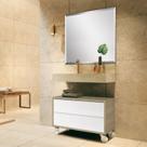 Bancada em Porcelanato para Banheiro 80cm Pró com Cuba Esculpida Bancada em Porcelanato para Banheiro 80cm Pró com Cuba Esculpida