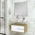 Bancada em Porcelanato para Banheiro 80cm Pró com Cuba Esculpida Bancada em Porcelanato para Banheiro 80cm Pró com Cuba Esculpida