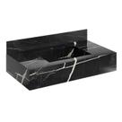 Bancada em Porcelanato para Banheiro Completa Alto Padrão 100cm X 15cm com Cuba Esculpida Renata