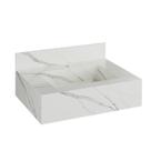 Bancada em Porcelanato para Banheiro Completa Alto Padrão 60cm X 15cm com Cuba Esculpida Renata