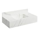 Bancada em Porcelanato para Banheiro Completa Alto Padrão 80cm X 15cm com Cuba Esculpida Renata