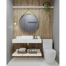 Bancada em Porcelanato Para Banheiro Completo Alto Padrao 100cm Sem Cuba