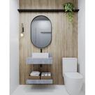Bancada em Porcelanato Para Banheiro Completo Alto Padrao 60cm Sem Cuba