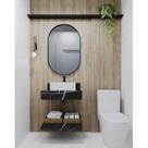 Bancada em Porcelanato Para Banheiro Completo Alto Padrao 60cm Sem Cuba