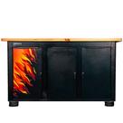 Bancada fechada com 3 portas FIRE - RLL-203 (Preto)