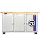 Bancada fechada com 3 portas Retrô 53 - RLL-203 (Branco)