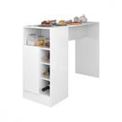 Bancada Gourmet com Nicho 1 Porta Branco Atualle