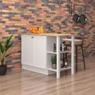 Bancada Gourmet Ilha Cozinha Ditália 2 Portas CD-1028 Cozy