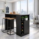 Bancada Gourmet Ilha para Cozinha com Nichos e 1 Porta