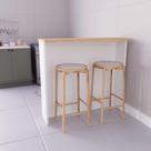Bancada Ilha 120cm Cozinha Sevilha Branco/Ártico/Carvalho Nature