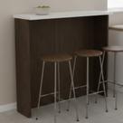 Bancada Ilha 120cm para Cozinha Lisboa Marrom/Avelã/Cinza Argila Bancada Ilha 120cm para Cozinha Lisboa Marrom/Avelã/Cinza Argila