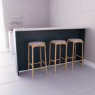 Bancada Ilha 200cm 100% MDF Cozinha Sevilha