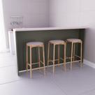 Bancada Ilha 200cm 100% MDF Cozinha Sevilha
