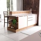 Bancada Ilha 6 Peças 3 Portas Cozinha Viena Branco/Freijó/Cinza Argila Bancada Ilha 6 Peças 3 Portas Cozinha Viena Branco/Freijó/Cinza Argila