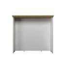 Bancada Ilha Cozinha PH 3068 Évora 120cm Branco/Carvalho Nature - Herval