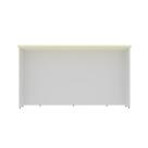 Bancada Ilha Cozinha PH 3069 Manhattan 200cm Branco/Cinza Argila - Herval