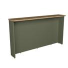 Bancada Ilha Évora Verde e Carvalho 200 cm