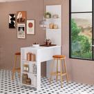 Bancada Luna com Painel Greta para Cozinha