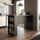 Bancada Mesa Gourmet Cozinha Preta 1,50m - Linha SUPREMA Luciane Bancada Mesa Gourmet Cozinha Preta 1,50m - Linha SUPREMA Luciane