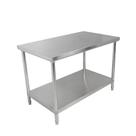 Bancada Mesa Total Inox 120x70cm Industrial Com Prateleira