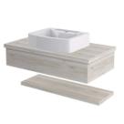 Bancada para Banheiro 80cm com Cuba Aria e Prateleira 805W Metrópole Branco/Snow Bancada para Banheiro 80cm com Cuba Aria e Prateleira 805W Metrópole Branco/Snow