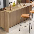 Bancada para Cozinha Painel de Ilha Ripado Nesher 200 cm MDF Nature Bancada para Cozinha Painel de Ilha Ripado Nesher 200 cm MDF Nature