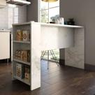 Bancada Projetada Alta Gourmet 150cm para Cozinha Suprema Luciane - Marmore BP