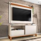 Bancada Rack Com Painel Para Tv Até 55 Polegadas Jace Bege