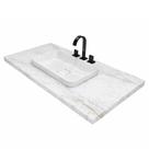 Bancada Reta Para Cuba De Sobrepor 80x40x10 Para Banheiro cor:branco