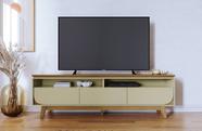 Bancada Selene 2m Para TV até 75'' com 3 Gavetas e Pés Retrô - Cumaru/Opala Madetec