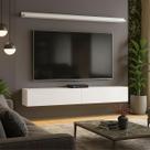 Bancada Suspensa e Prateleira 197cm Slat Z49 Branco - Mpozenato