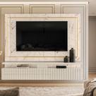 Bancada Suspensa Gaia Calacata/Off White - VRK COMERCIO ON-LINE
