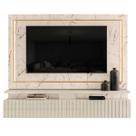 Bancada Suspensa Gaia TVs Até 75” Calacata Off White 285136 Madetec
