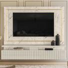 Bancada Suspensa Sadraque MDP Pintura DIP até 75 Calacata/OffWhite G97 - Gran Belo