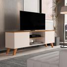 Bancada TVs 60 Polegadas Los Angeles Off White Cedro