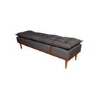 Banco 2 Lugares Drop Cinza e Avelã 140 cm