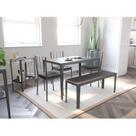 Banco 3 Lugares em Aço 120CMX45CMX35CM Rio Preto/Fosco