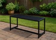 Banco 80cm Assento Estilo Industrial Em Aço Reforçado Preto