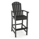 Banco Alto para Área Externa Giantex Estilo Adirondack em HDPE, Altura do Assento 76 cm